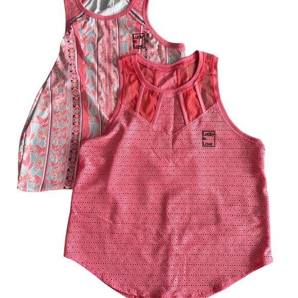 LUCKY IN LOVE Bethanie Mattek Sands Owned Set of 2 Tennis Sport Tanks Size M NEW - Picture 3 of 6